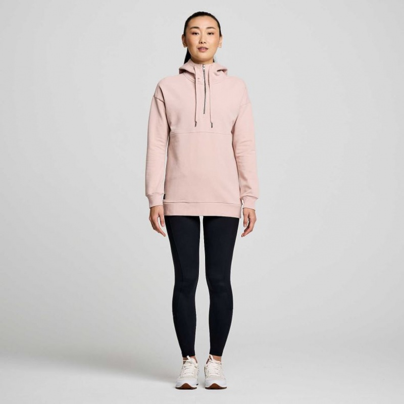 Saucony Recovery Zip Tunic Women's Hoodie Pink | CANADA PGWJCFH