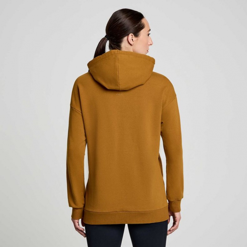 Saucony Recovery Zip Tunic Women's Hoodie Brown | CANADA FLDQSYR