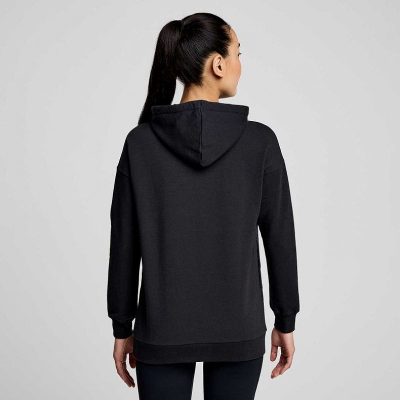 Saucony Recovery Zip Tunic Women's Hoodie Black | CANADA CFLNYBT