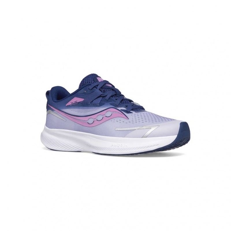 Saucony Ride 15 Big Kids' Sneakers Purple / Indigo | CANADA WPJUTBN