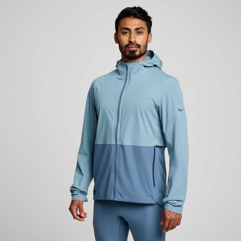 Saucony Runshield Men\'s Jacket Blue | CANADA IYPNDCV