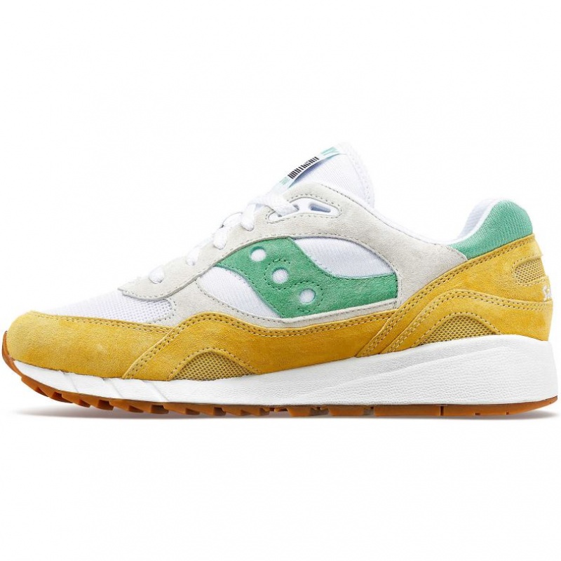 Saucony Shadow 6000 Men's Sneakers White / Yellow / Green | CANADA OHDSKQU