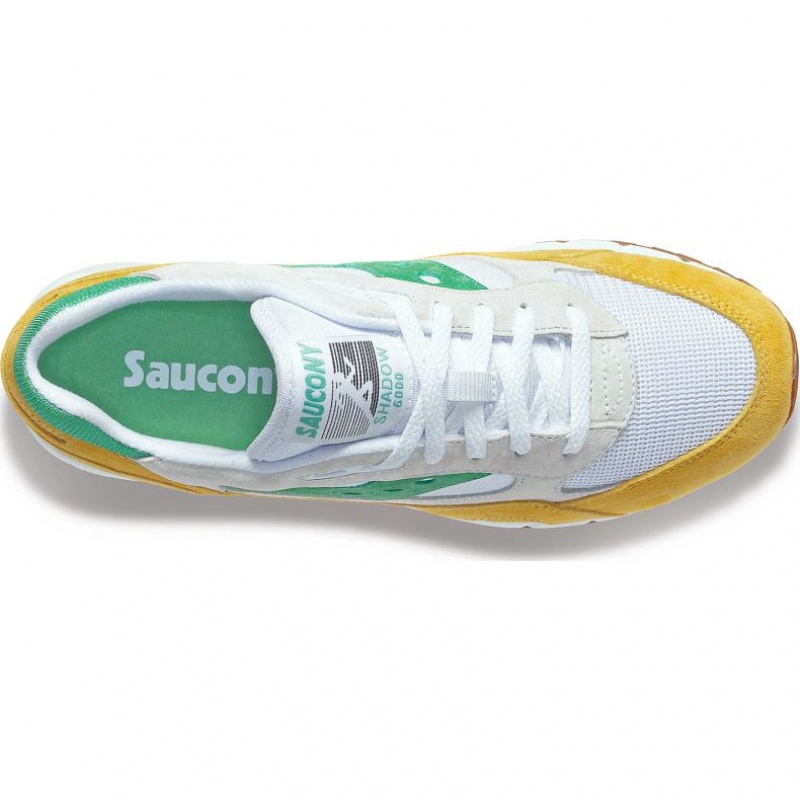 Saucony Shadow 6000 Men's Sneakers White / Yellow / Green | CANADA OHDSKQU