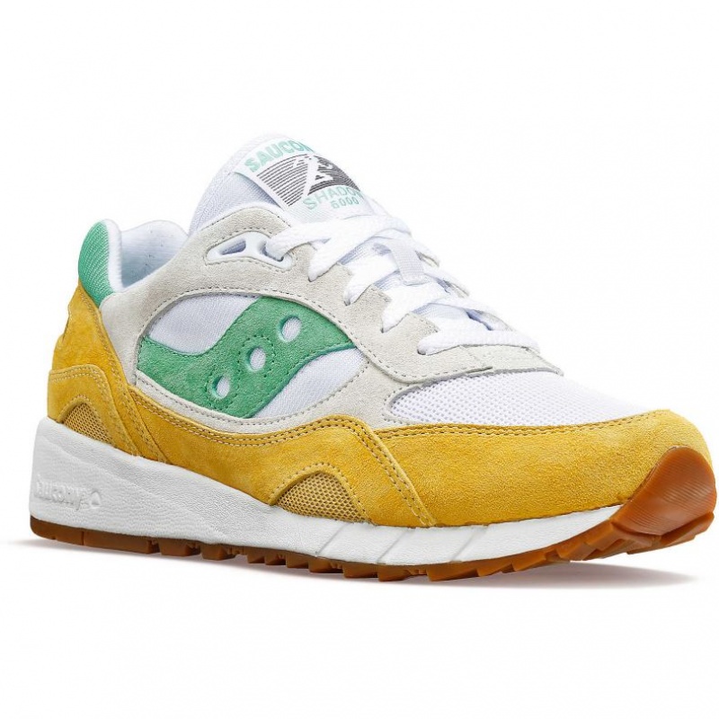 Saucony Shadow 6000 Men's Sneakers White / Yellow / Green | CANADA OHDSKQU