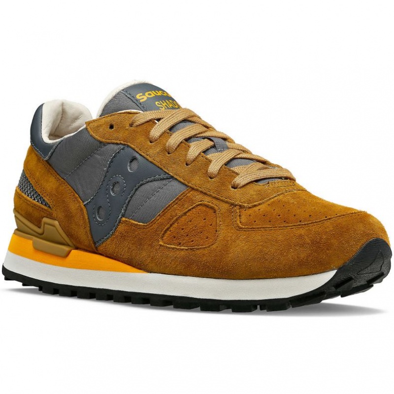 Saucony Shadow Original Premium Men's Sneakers Brown / Grey | CANADA GBPSMNT