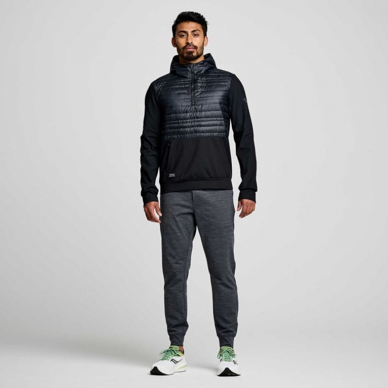 Saucony Solstice Oysterpuff Men's Hoodie Black | CANADA NSODTMU