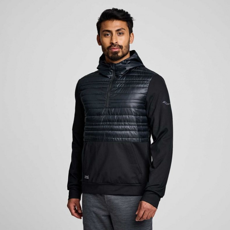 Saucony Solstice Oysterpuff Men\'s Hoodie Black | CANADA NSODTMU