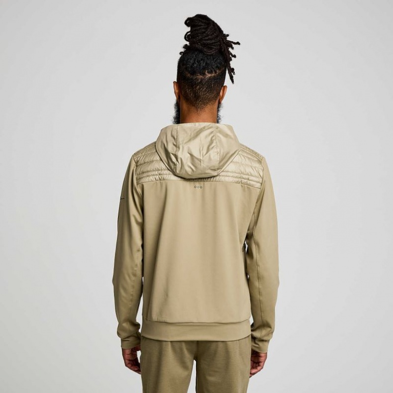 Saucony Solstice Oysterpuff Men's Hoodie Olive | CANADA JRDZFIV