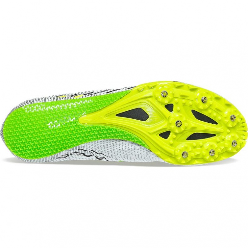 Saucony Spitfire 5 Men's Spikes White | CANADA KQRUWFC