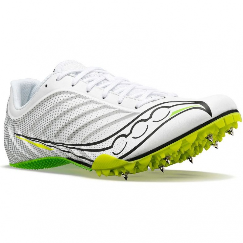 Saucony Spitfire 5 Men's Spikes White | CANADA KQRUWFC