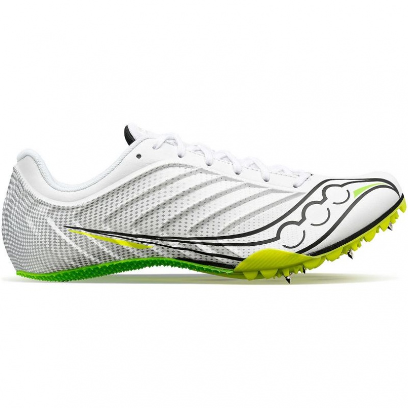 Saucony Spitfire 5 Men\'s Spikes White | CANADA KQRUWFC