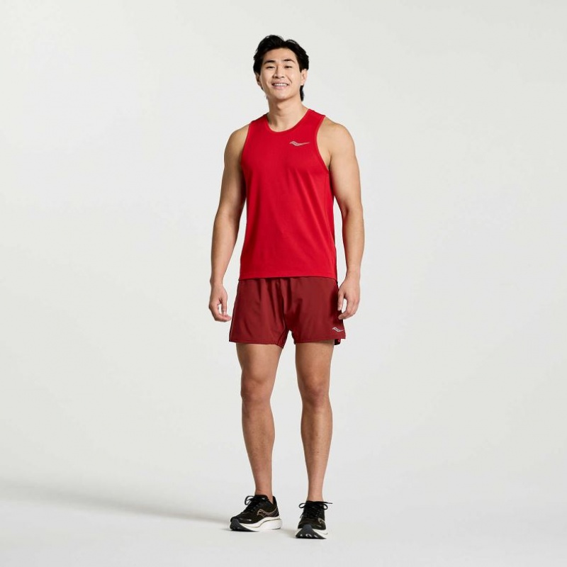 Saucony Stopwatch Men's Singlet Red | CANADA CULARYE