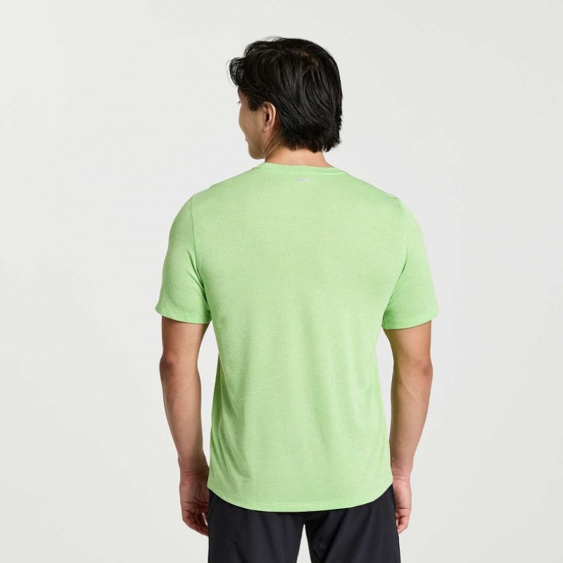 Saucony Stopwatch Short Sleeve Men's T-Shirt Mint | CANADA JHQARPL