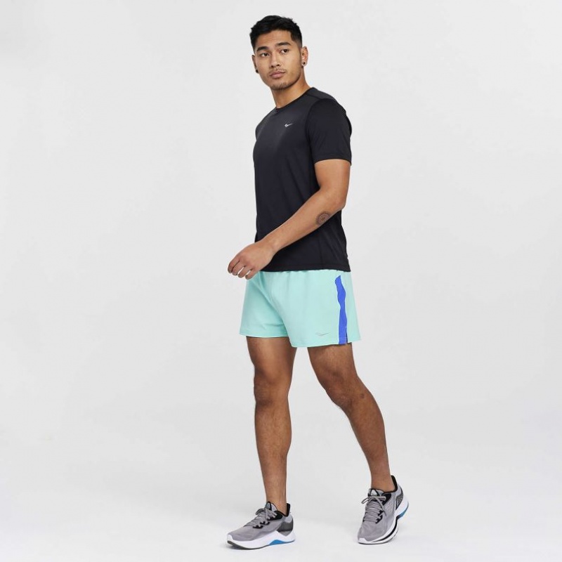 Saucony Stopwatch Short Sleeve Men's T-Shirt Black | CANADA PCKZMXW