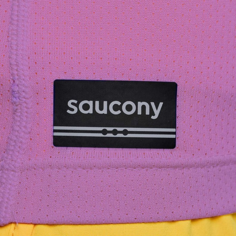 Saucony Stopwatch Short Sleeve Women's T-Shirt Purple | CANADA PUNAOLE