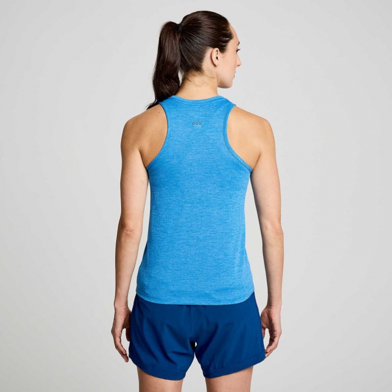 Saucony Stopwatch Women's Singlet Blue | CANADA XPFOYSG