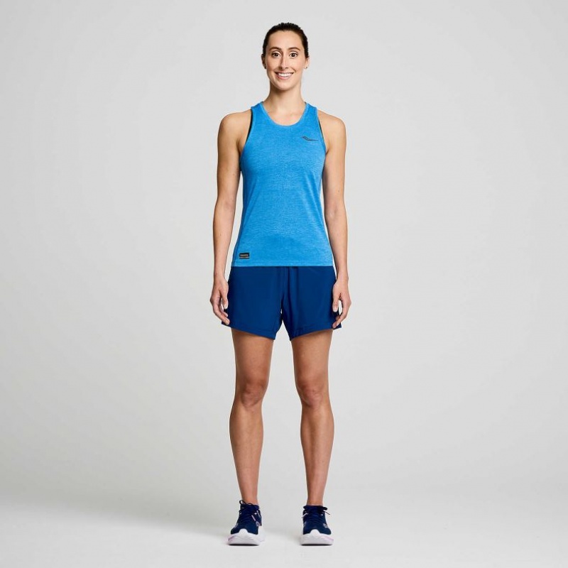 Saucony Stopwatch Women's Singlet Blue | CANADA XPFOYSG