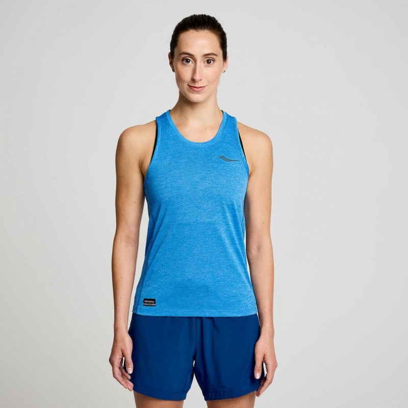 Saucony Stopwatch Women\'s Singlet Blue | CANADA XPFOYSG