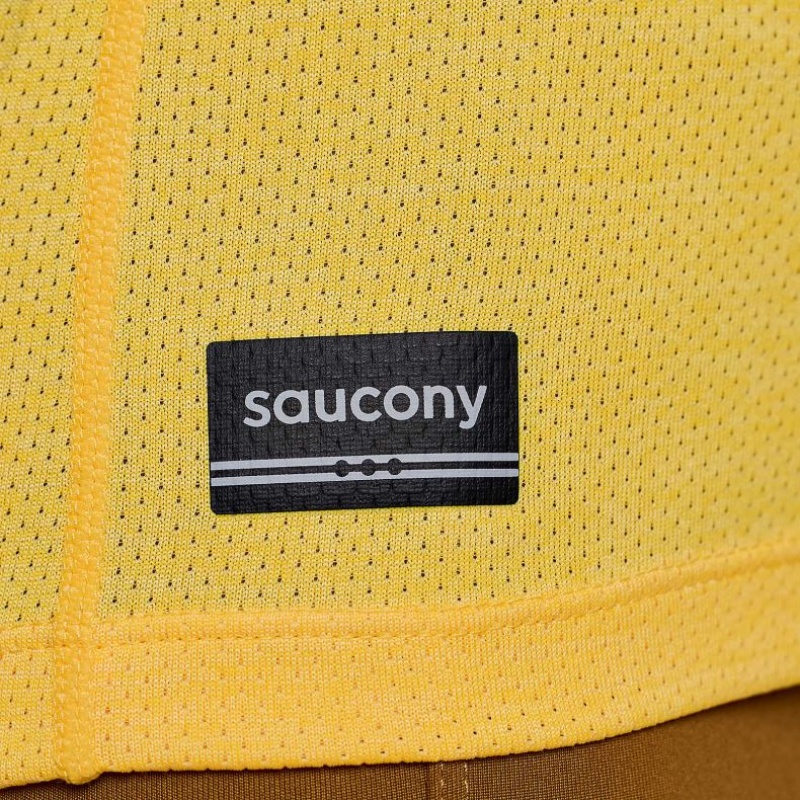 Saucony Stopwatch Women's Singlet Yellow | CANADA JXEQKRO