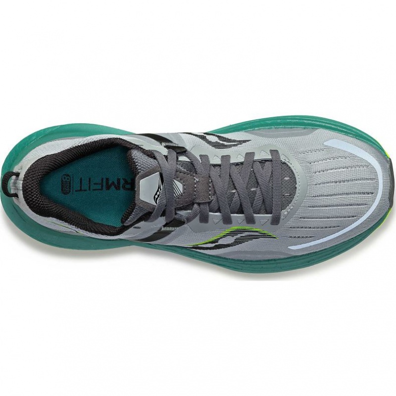 Saucony Tempus Men's Wide Running Shoes Grey / Turquoise | CANADA EPGUWBY