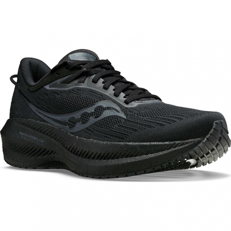 Saucony Triumph 21 Men's Running Shoes Black | CANADA QYASLNB