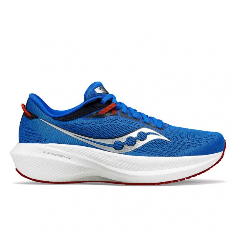 Saucony Triumph 21 Men\'s Running Shoes Blue | CANADA LZKJGBO