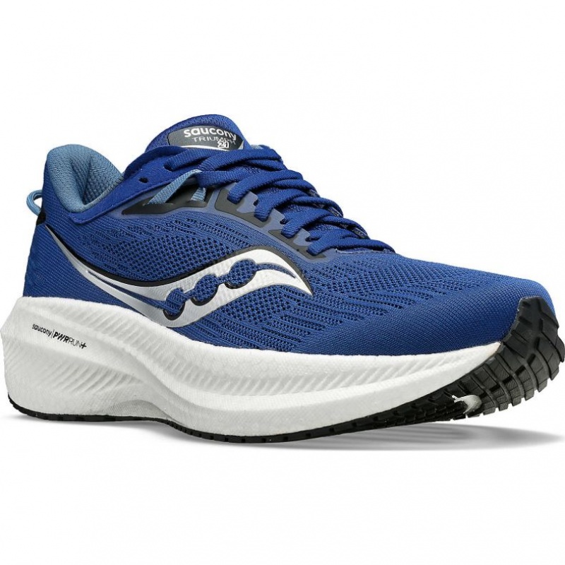 Saucony Triumph 21 Men's Running Shoes Indigo | CANADA GYRHXUO