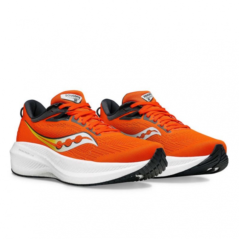 Saucony Triumph 21 Men's Running Shoes Orange | CANADA EVKPQNZ