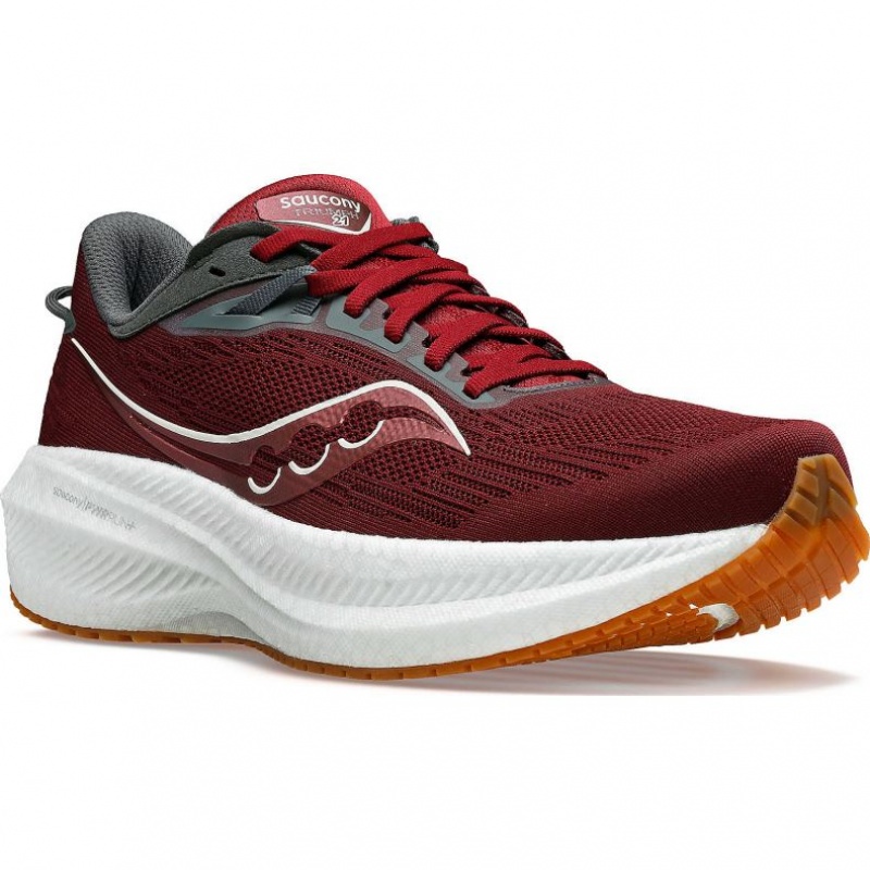 Saucony Triumph 21 Men's Running Shoes Red | CANADA BONGLMF