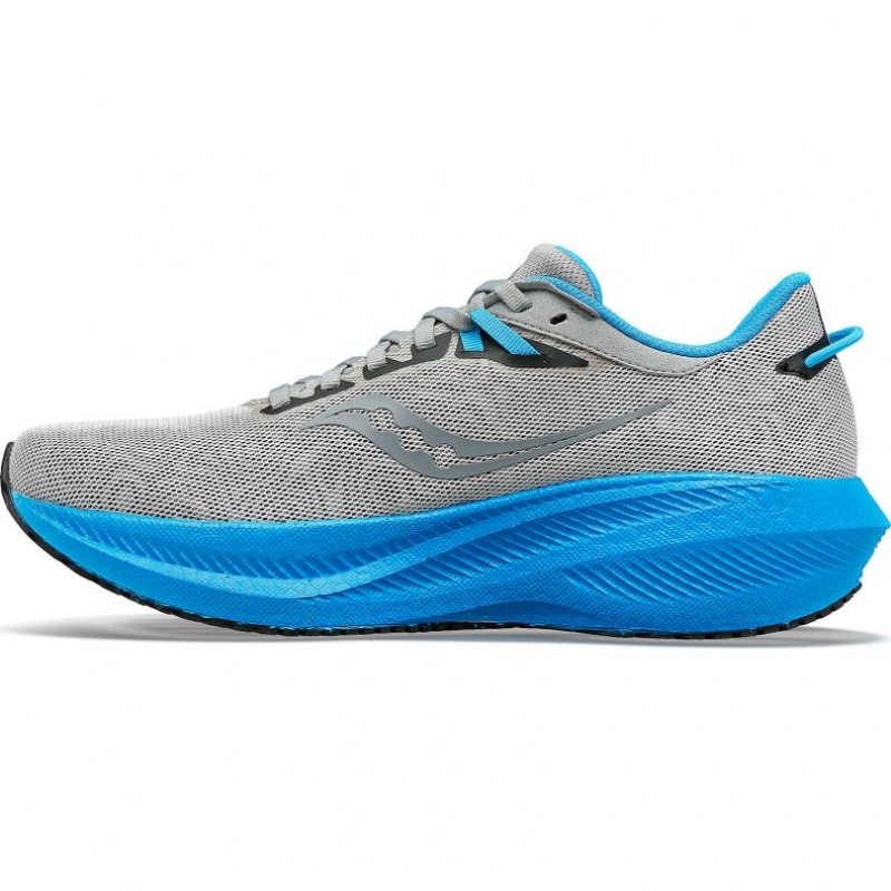 Saucony Triumph 21 Men's Running Shoes Silver / Blue | CANADA OJABCQL