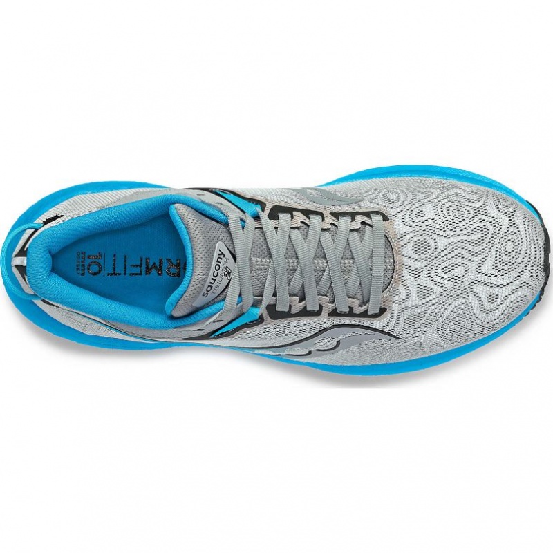 Saucony Triumph 21 Men's Running Shoes Silver / Blue | CANADA OJABCQL