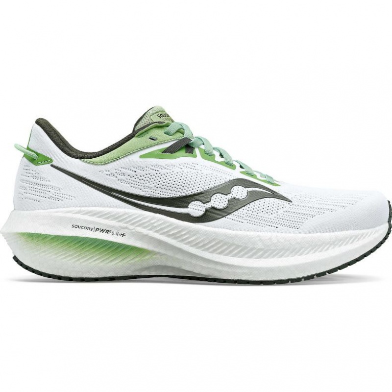 Saucony Triumph 21 Men\'s Running Shoes White | CANADA BAVPOCL