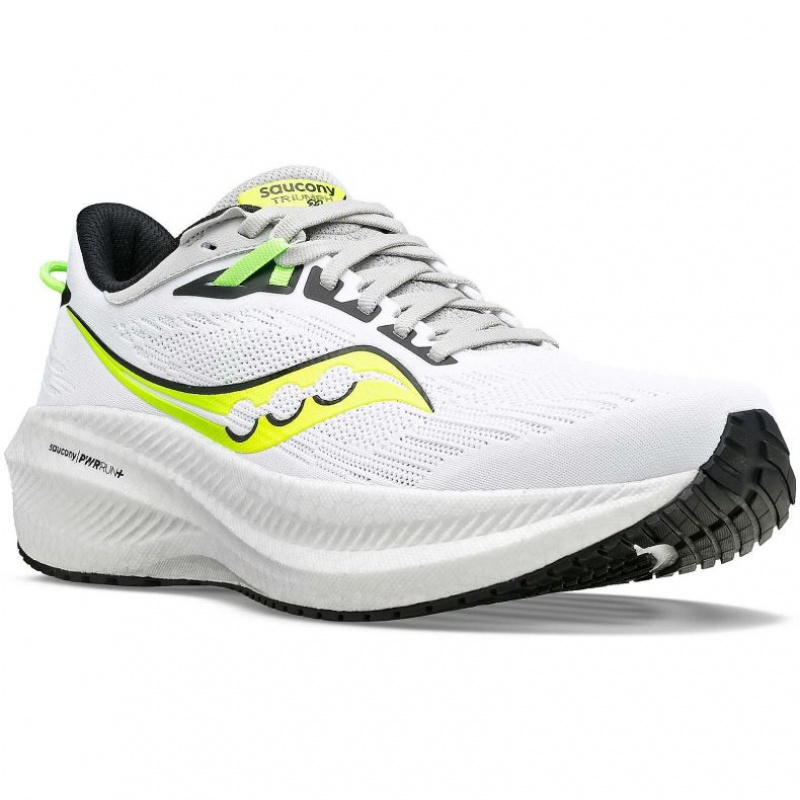 Saucony Triumph 21 Men's Running Shoes White | CANADA PBMUSQF