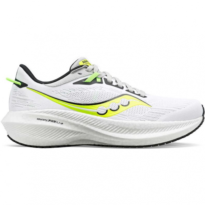 Saucony Triumph 21 Men\'s Running Shoes White | CANADA PBMUSQF