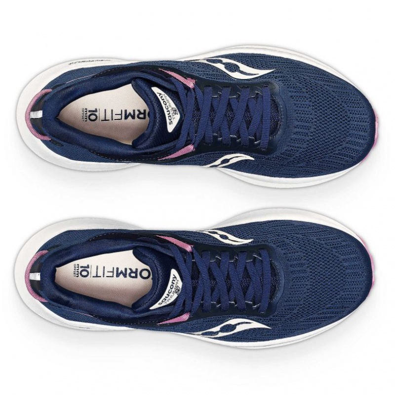 Saucony Triumph 21 Women's Running Shoes Navy | CANADA AJTQIMD