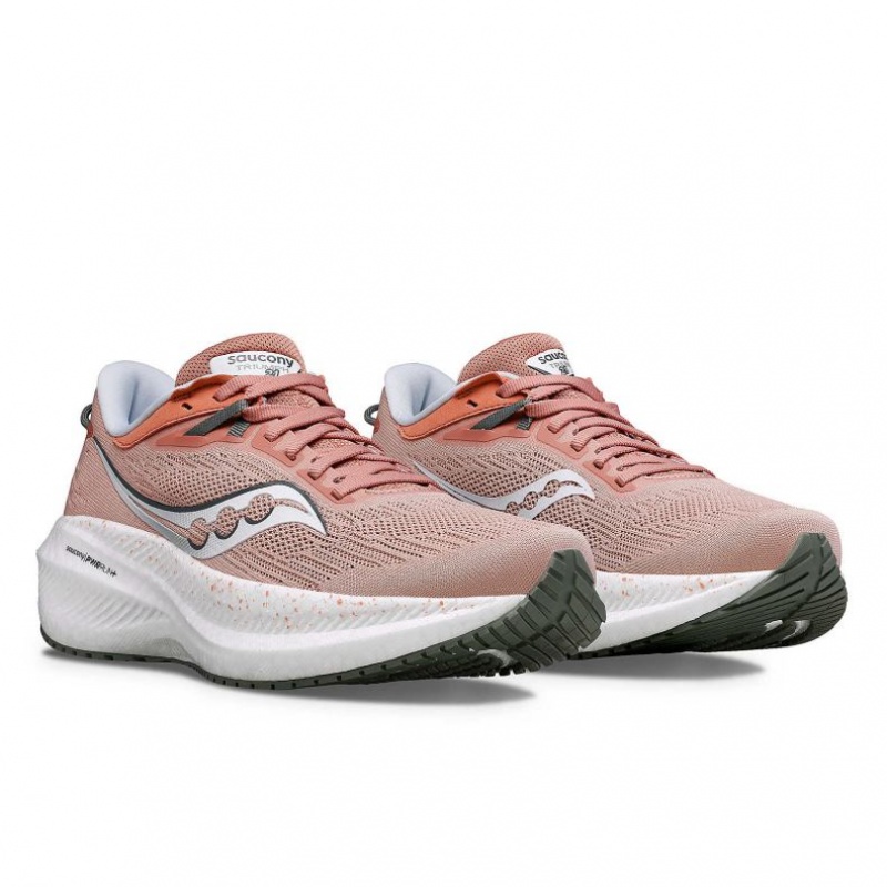 Saucony Triumph 21 Women's Running Shoes Coral | CANADA SDGRXZE