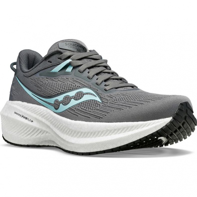 Saucony Triumph 21 Women's Running Shoes Grey | CANADA AUSOKME