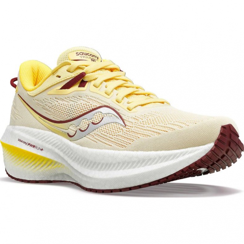 Saucony Triumph 21 Women's Running Shoes Yellow | CANADA VNLZUEH