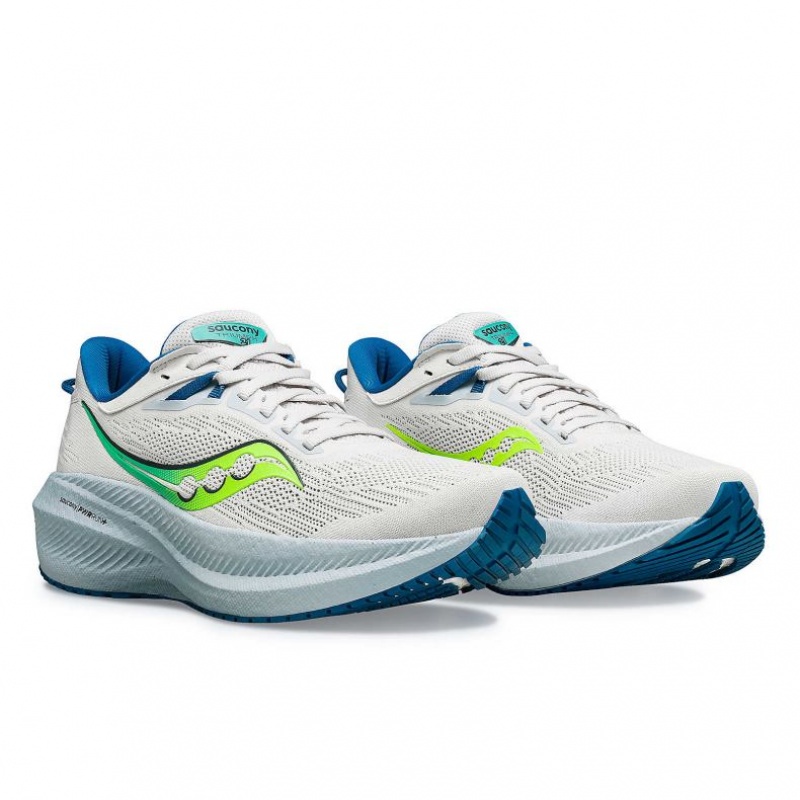 Saucony Triumph 21 Women's Running Shoes White | CANADA XRWVZMA