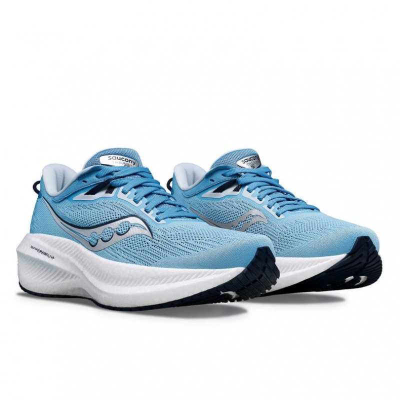 Saucony Triumph 21 Women's Running Shoes Blue | CANADA YOJEIQS