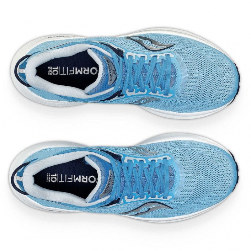 Saucony Triumph 21 Women's Running Shoes Blue | CANADA YOJEIQS