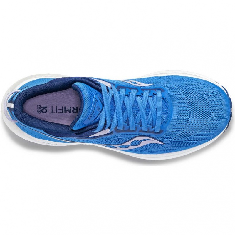 Saucony Triumph 21 Women's Running Shoes Blue | CANADA XLTDBYG