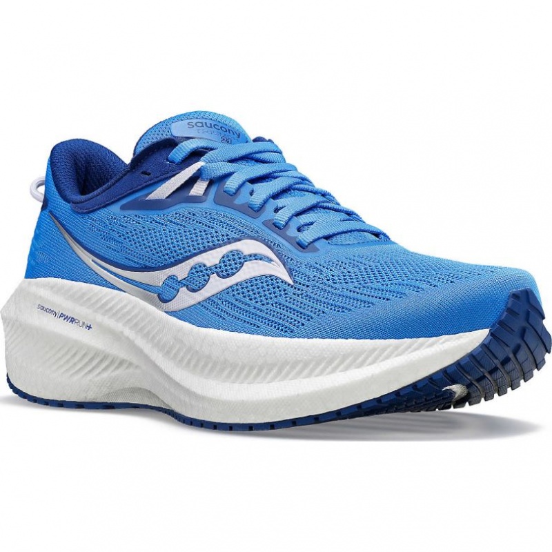 Saucony Triumph 21 Women's Running Shoes Blue | CANADA XLTDBYG