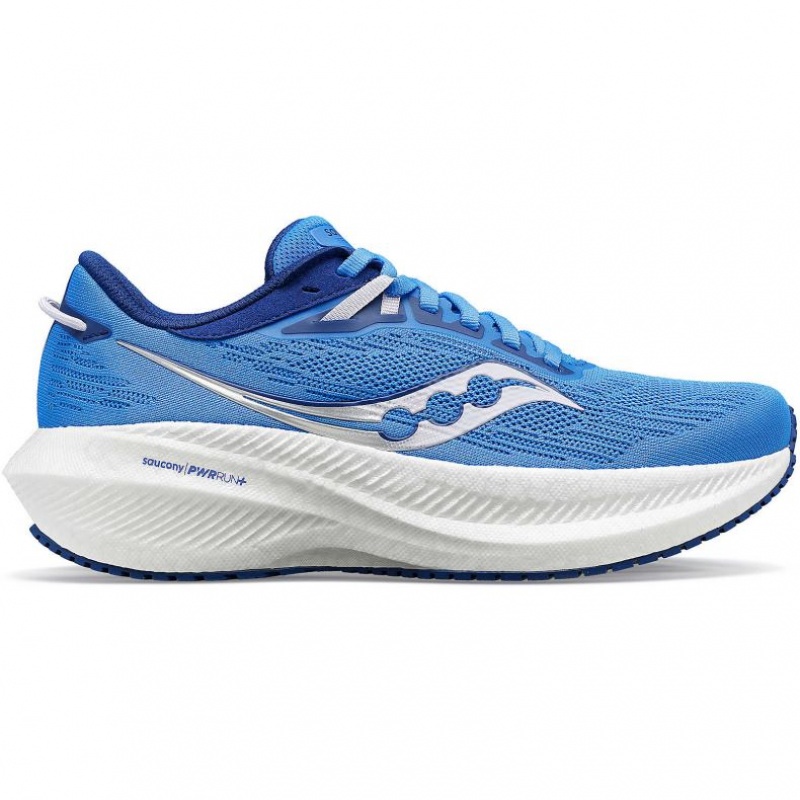 Saucony Triumph 21 Women\'s Running Shoes Blue | CANADA XLTDBYG