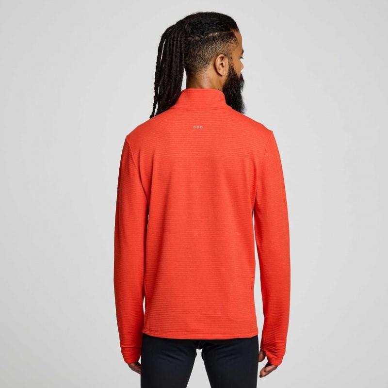 Saucony Triumph 3D 1/2 Zip Men's Sweatshirt Orange | CANADA TSKLZXD