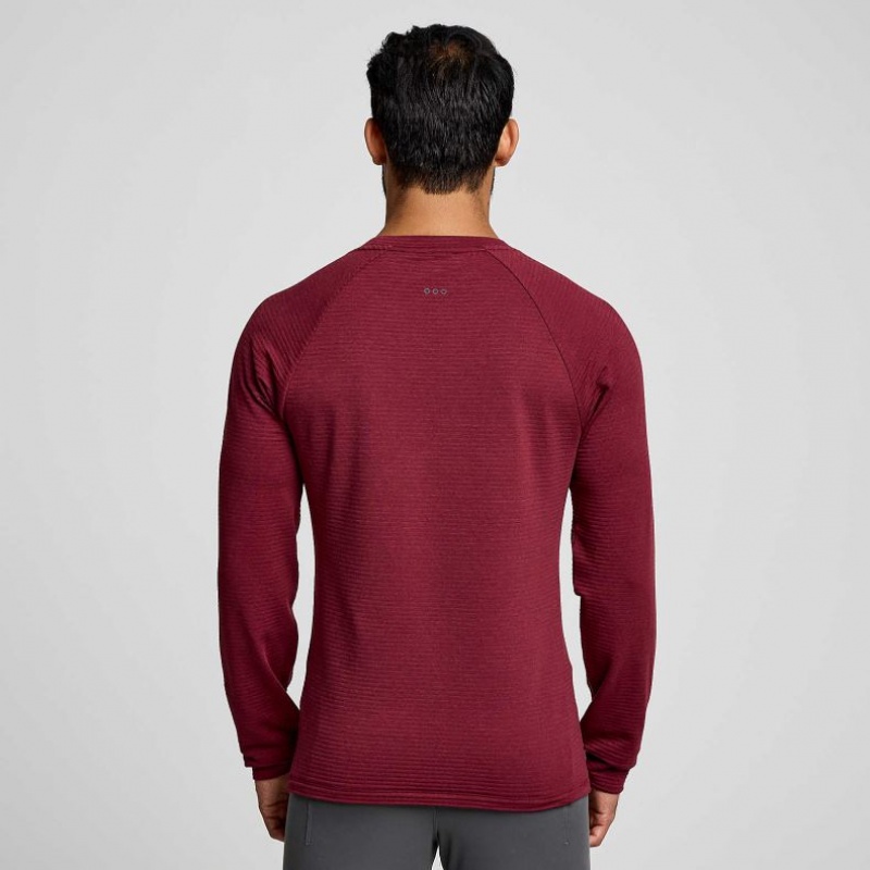 Saucony Triumph 3D Crew Men's Sweatshirt Red | CANADA YSVLQKI