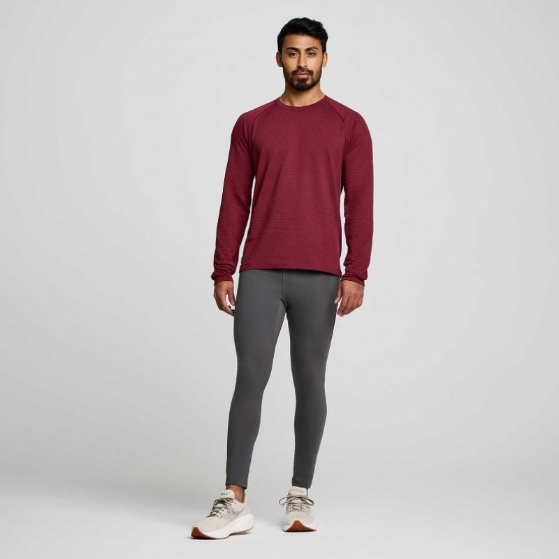 Saucony Triumph 3D Crew Men's Sweatshirt Red | CANADA YSVLQKI