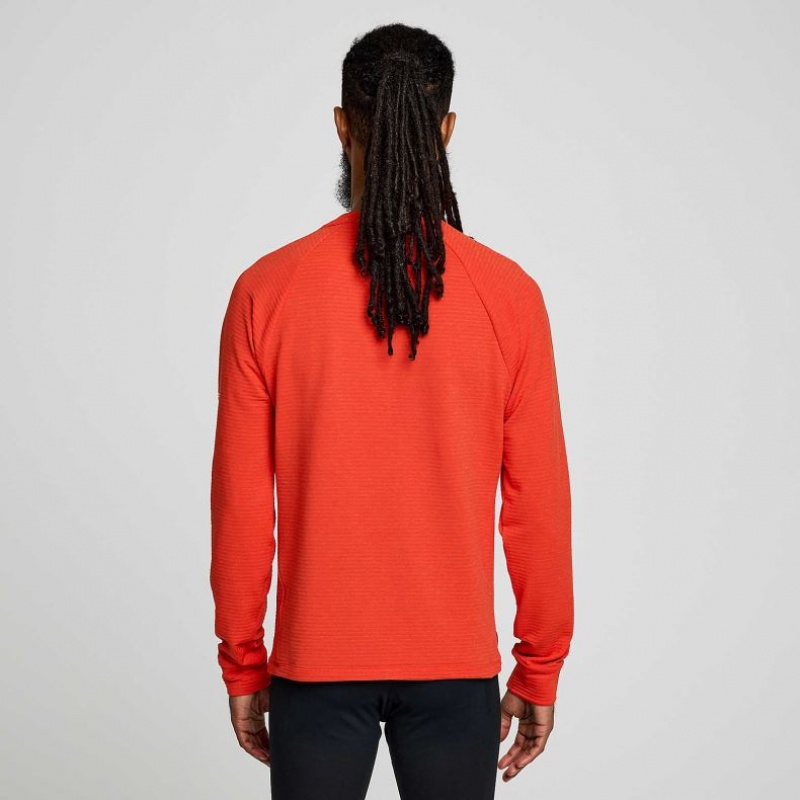 Saucony Triumph 3D Crew Men's Sweatshirt Orange | CANADA APMGZID