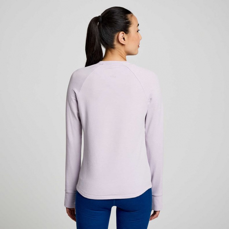 Saucony Triumph 3D Crew Women's Sweatshirt Purple | CANADA ZBNRKIC