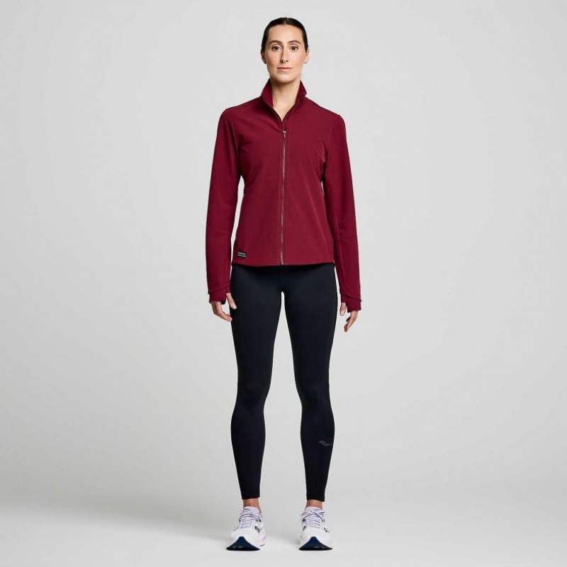 Saucony Triumph Women's Jacket Burgundy | CANADA YOHIJAP